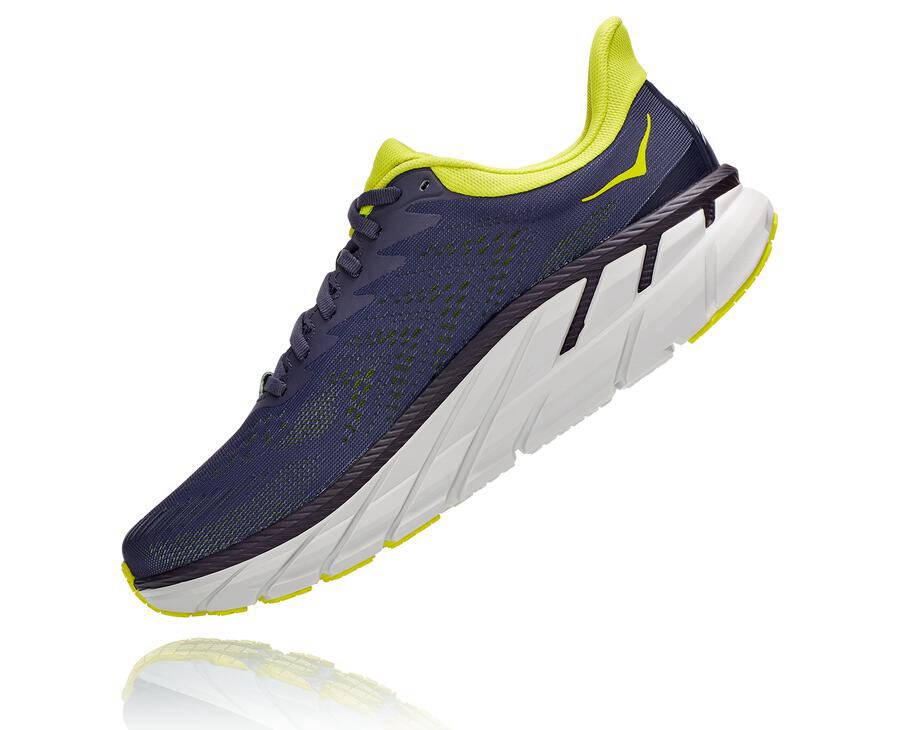 Hoka One One Mens Running Shoes - Clifton 7 - Navy - KCTV43817